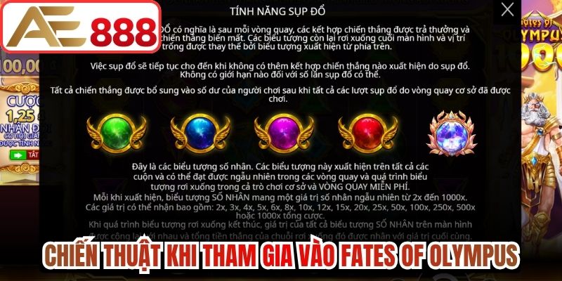Chiến thuật khi tham gia vào Fates Of Olympus tại AE888